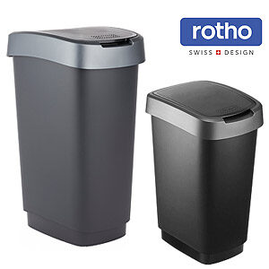 Κάδοι Πλαστικοί (Σειρά TWIST της Rotho®) Black