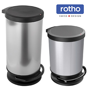 Κάδοι Πλαστικοί 20L & 30L Στρόγγυλοι με Πεντάλ (Σειρά PASO της Rotho®)