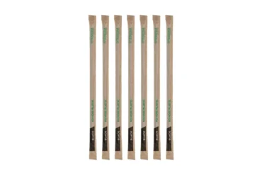 Ίσια Μαύρα Χάρτινα Καλαμάκια FSC® Ø 0.4 cm x 19 cm Συσκευασμένα 1/1