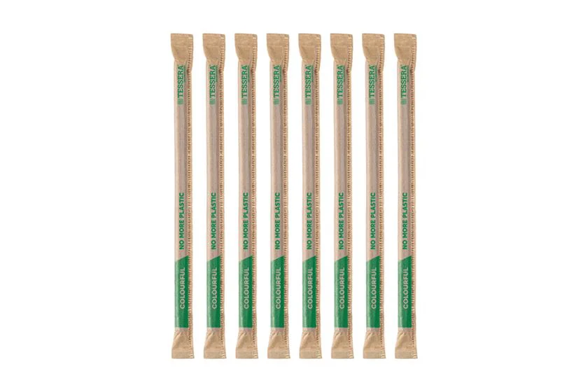 Χάρτινα Καλαμάκια FSC® Ίσια Πολύχρωμα Ø 0.8 cm x 21cm Συσκευασμένα 1/1