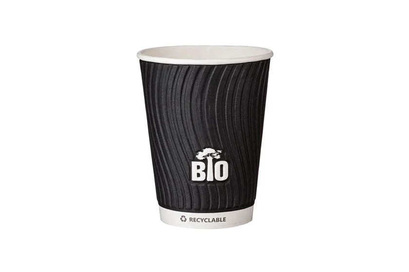 Χάρτινο Aνάγλυφο Waterbased Ποτήρι Black Bio Tree