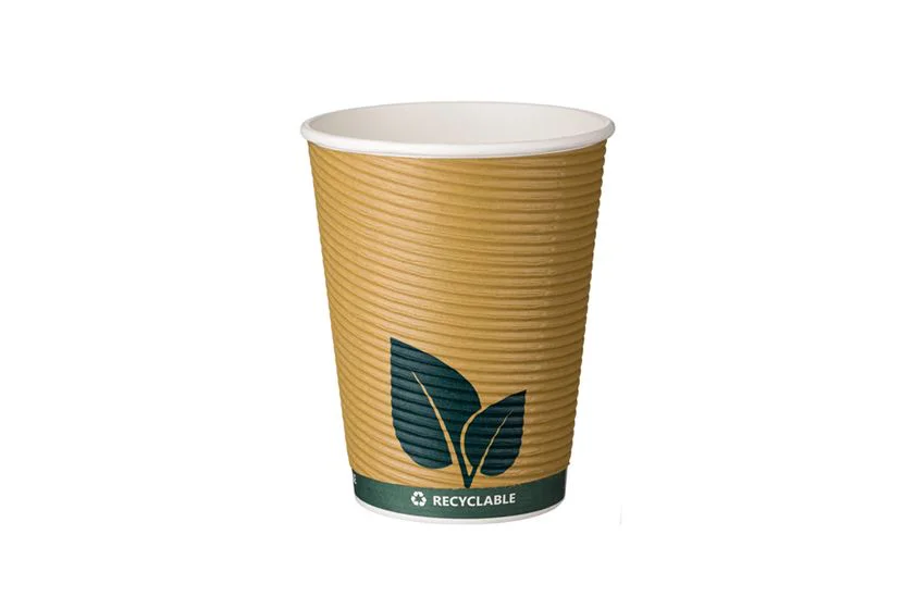 Χάρτινο Ripple Wall ποτήρι Waterbased Green Leaf